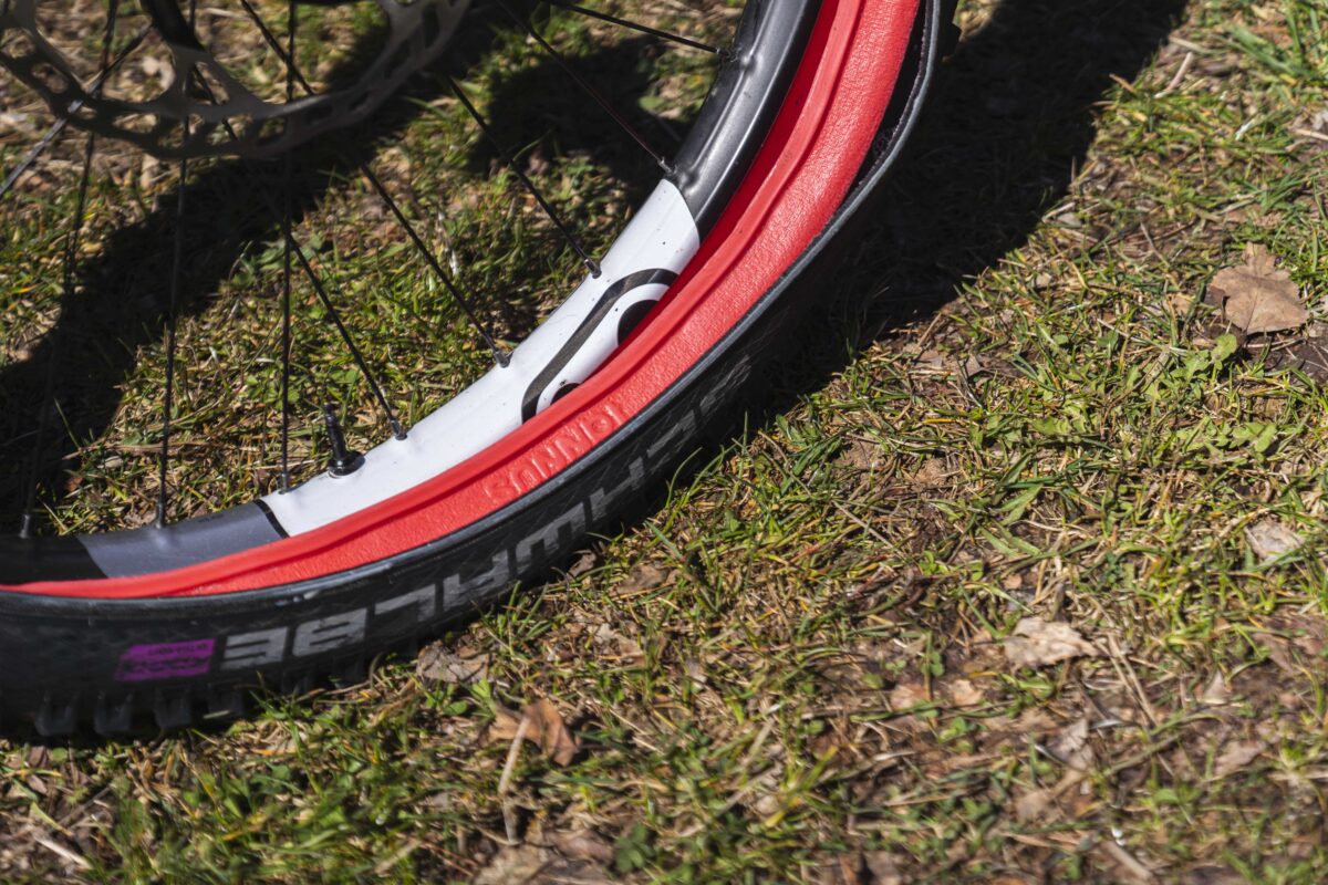 Tannus Armour installed on a schwalbe commencal