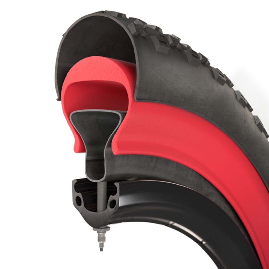 Imagen 3D del producto Tannus Tubeless, protección antipinchazos para bicis con cámara de aire,ideal para protección en rutas de bici por el desierto.