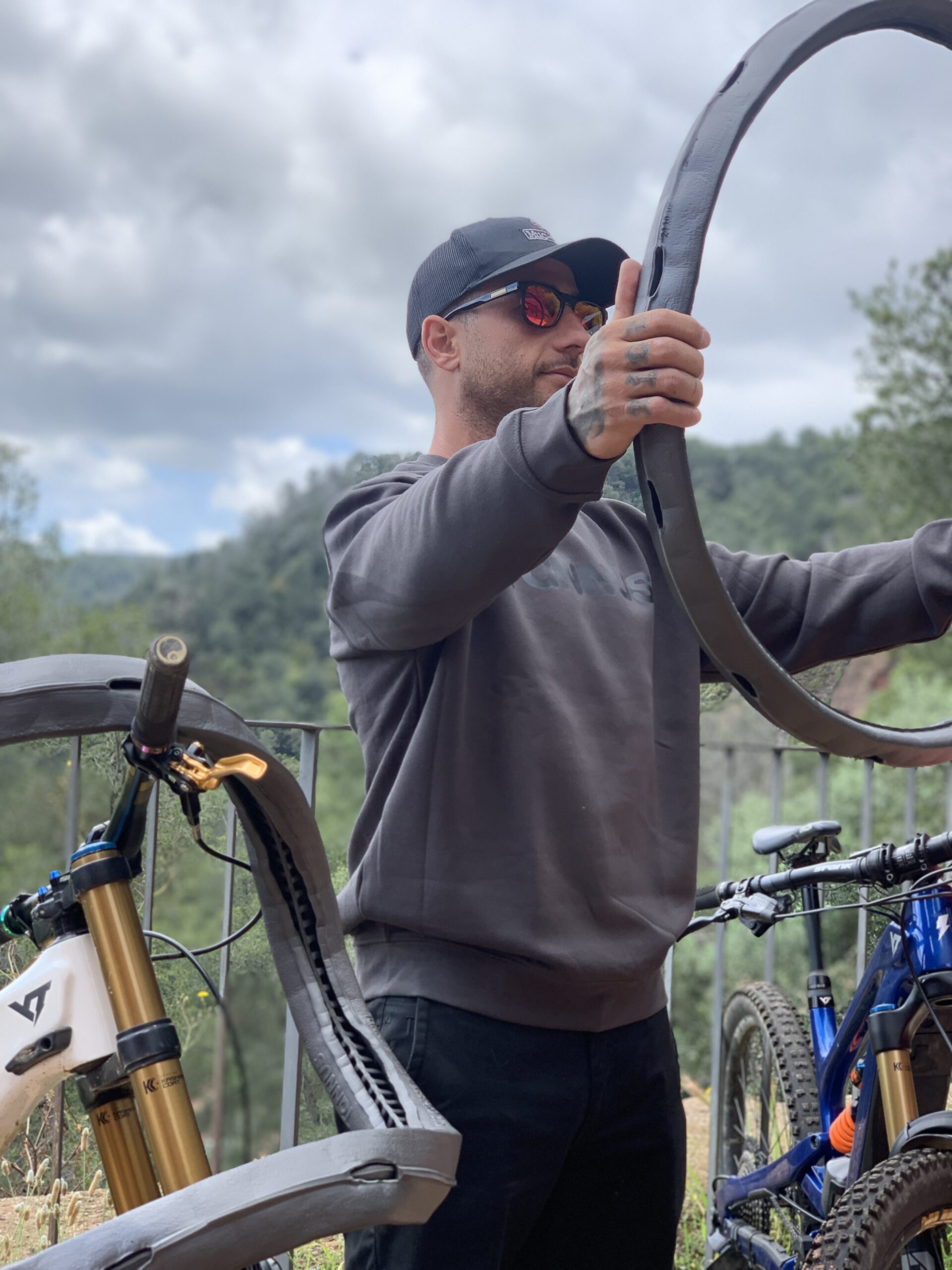 Biene Aguado mit dem Tannus Tubeless PRO Felgenschutz und Pannenschutzeinsatz.